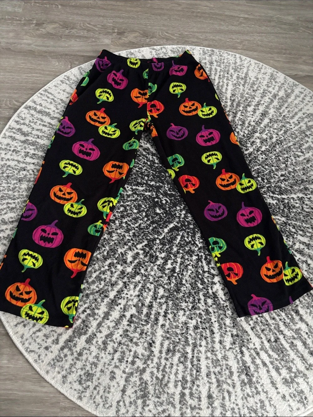 Kids Halloween Pumpkin Print Pajama Pants Size 14